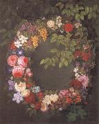 Jensen Johan Garland of flowers oil on canvas